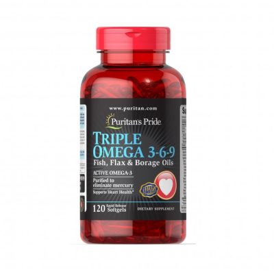 قرص امگا 3-6-9 Triple Omega پوریتان پراید (120 عددی)