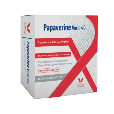 آمپول پاپاورین واریو 40 میلی گرم/میلی لیتر PAPAVERINE HCL 40MG/ML AMP