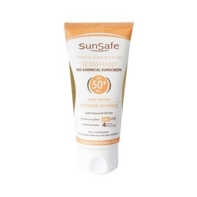 فلوئید ضد آفتاب SPF50+ فیزیکال سان سیف مناسب پوست ‌های حساس 50 میلی لیتر