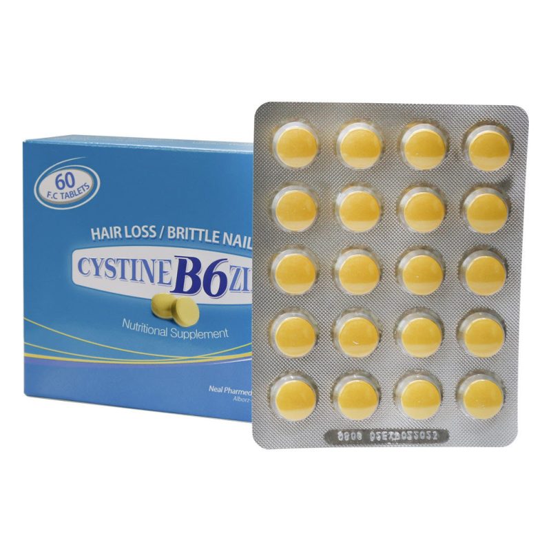 قرص سیستین B6 زینک نیل فارمد کمک به سلامت مو و ناخن 60 عدد - تصویر 5