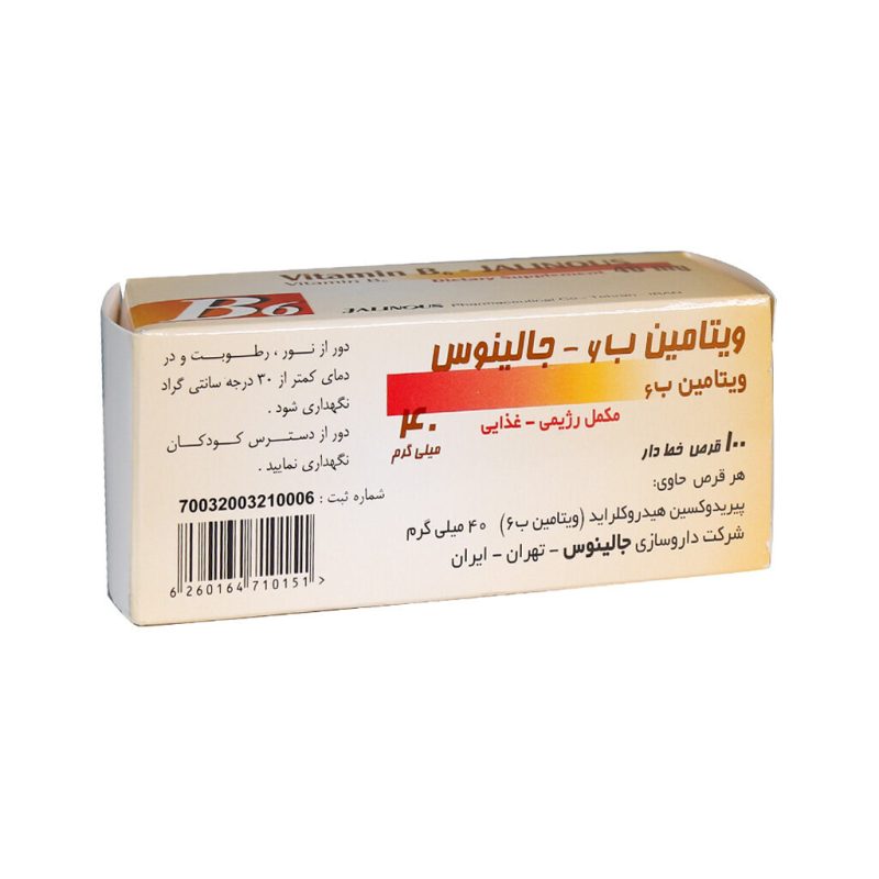 قرص ویتامین B6 جالینوس 100 عدد - تصویر 3