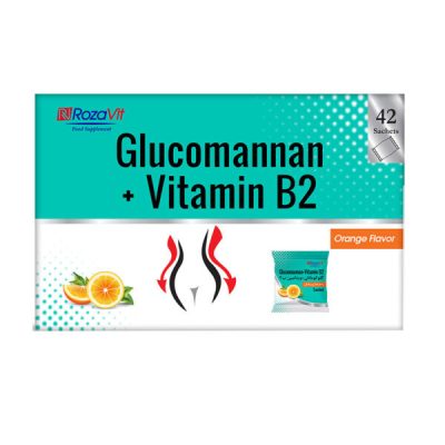 پودر گلوکومانان و ویتامین B2 رزاویت 42 ساشه