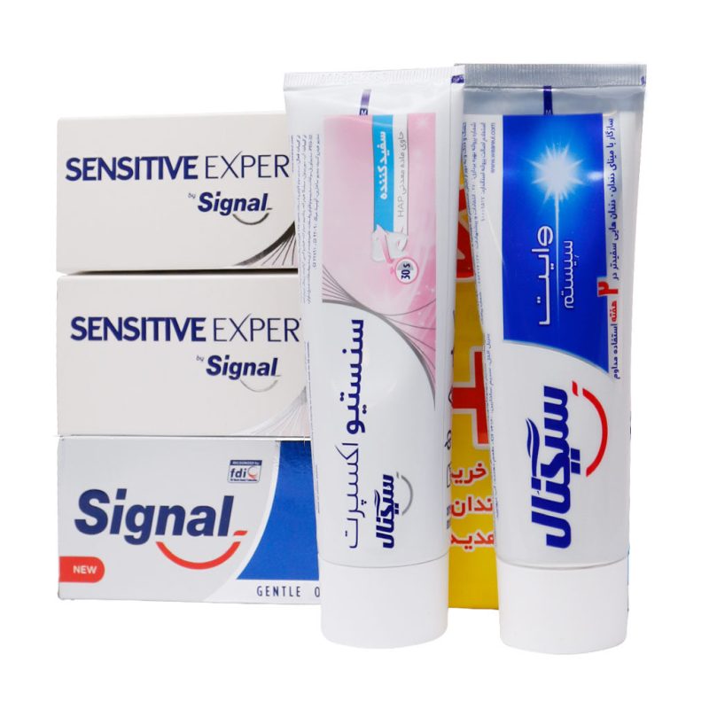 پک 3 عددی خمیر دندان سفید کننده سنستیو اکسپرت و وایت سیستم سیگنال 75 میلی لیتر - تصویر 5
