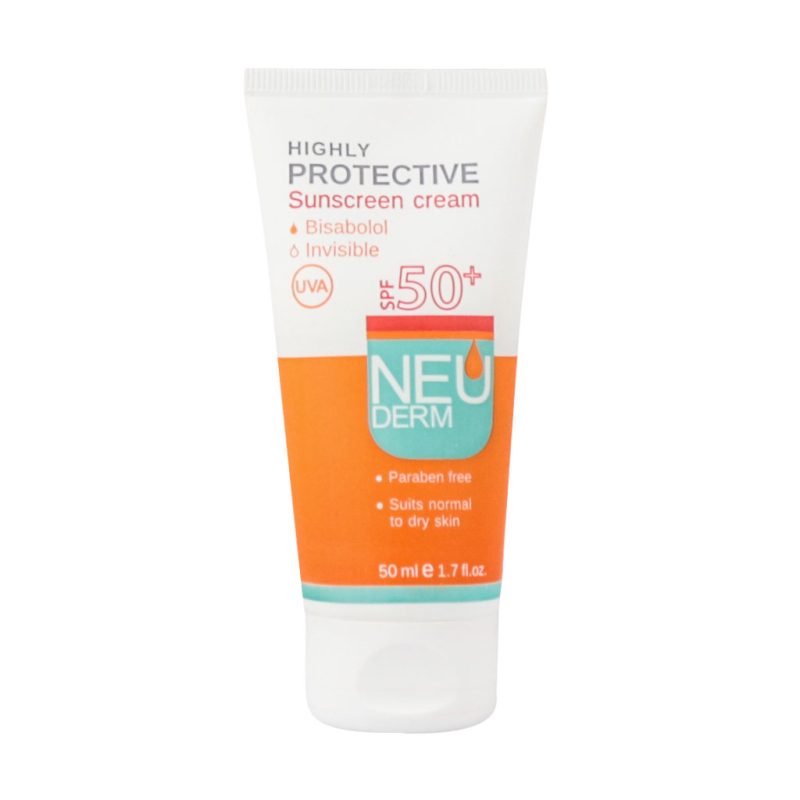 کرم ضد آفتاب نئودرم⁺SPF50 مدل هایلی پروتکتیو مناسب پوست های معمولی و خشک ۵۰ میلی لیتر - تصویر 2
