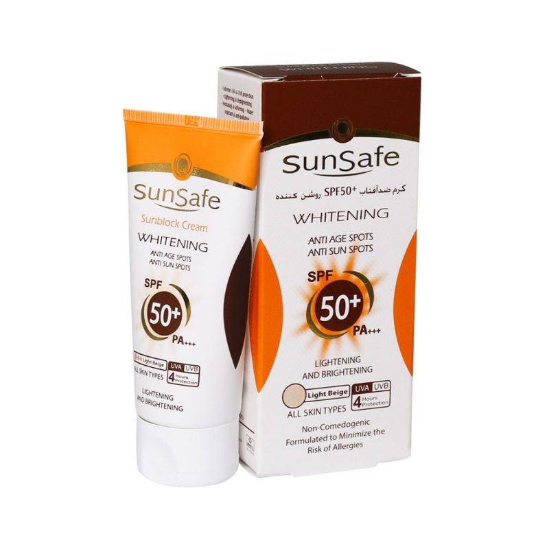 کرم ضد آفتاب SPF50 روشن کننده سان سیف مناسب انواع پوست 50 گرم - تصویر 4