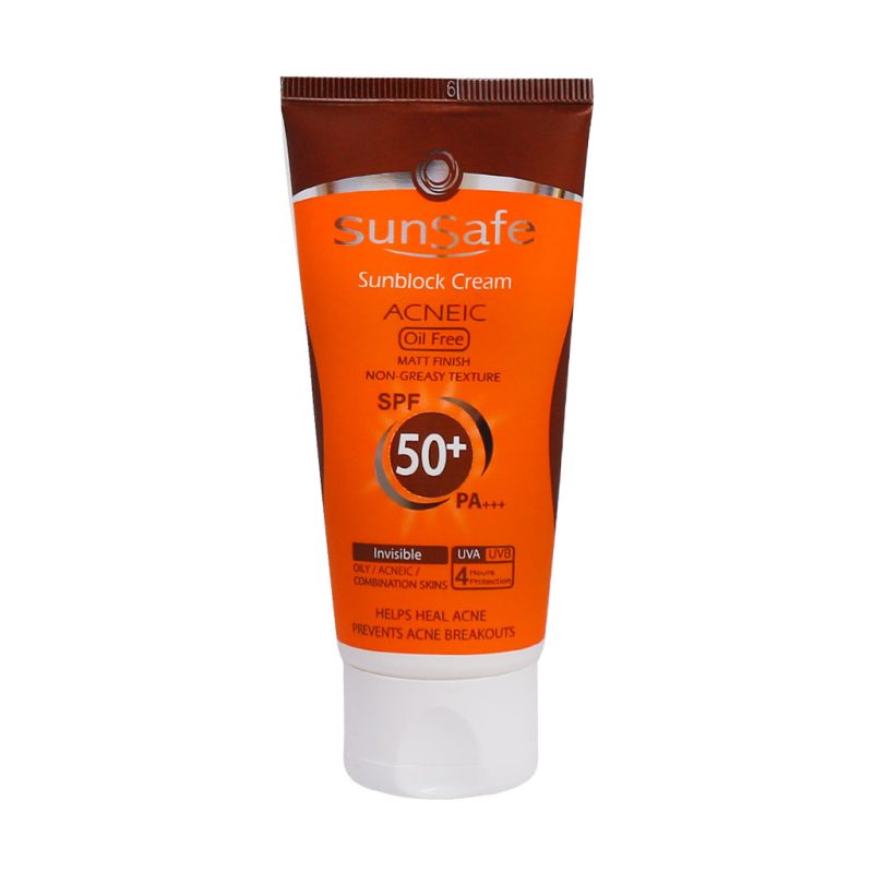کرم ضد آفتاب SPF50 فاقد چربی سان سیف مناسب پوست های چرب و آکنه ای ۵۰ میلی لیتر - تصویر 2