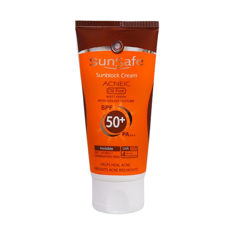 کرم ضد آفتاب SPF50 فاقد چربی سان سیف مناسب پوست های چرب و آکنه ای ۵۰ میلی لیتر - تصویر 3