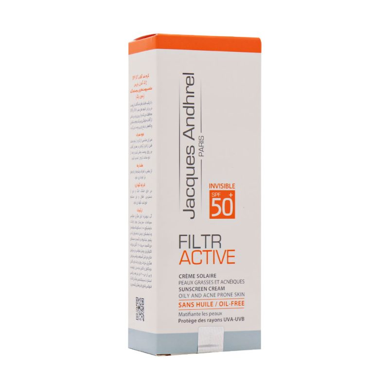 کرم ضد آفتاب SPF50 فیلتر اکتیو ژاک آندرل پاریس مناسب پوست چرب 50 میلی لیتر - تصویر 2