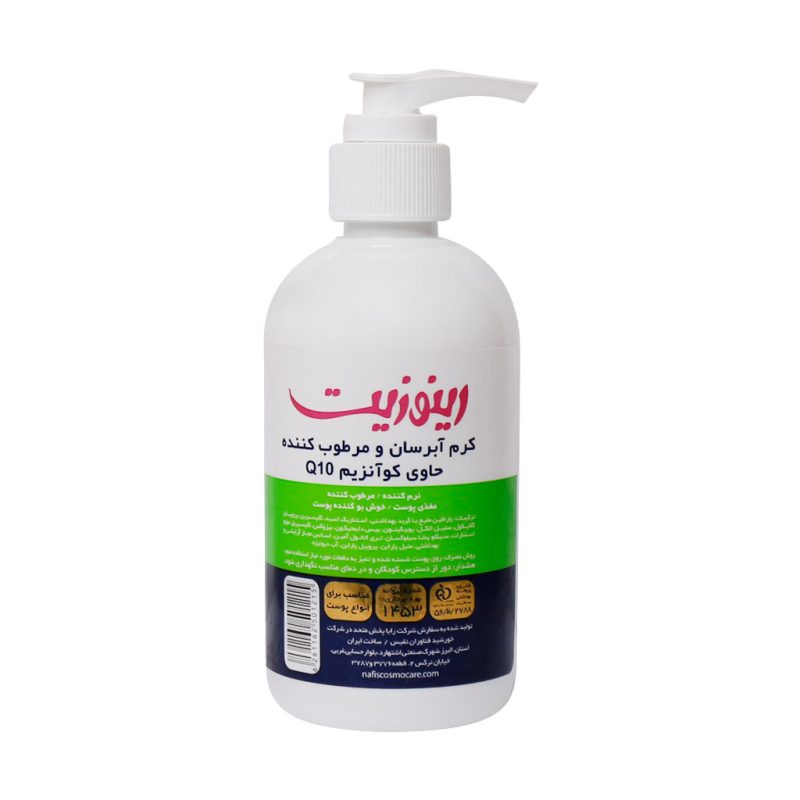 کرم پمپی آبرسان و مرطوب کننده رینوزیت حاوی کوآنزیم Q10 حجم 250 میلی لیتر - تصویر 4