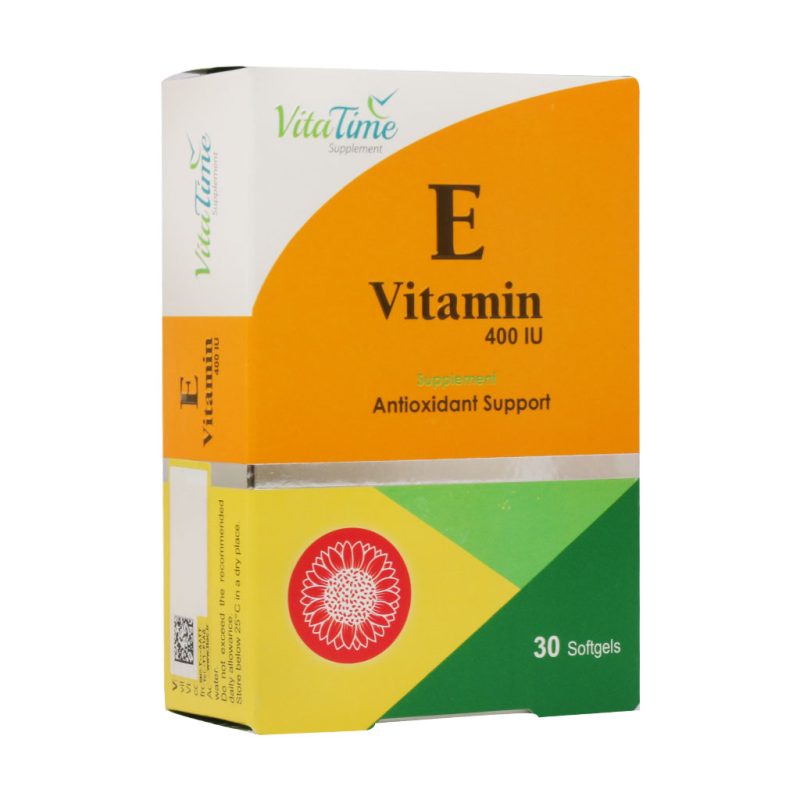 کپسول نرم ژلاتینی ویتامین E 400 واحد ویتا تایم 30 عدد - تصویر 2