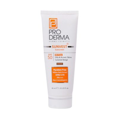کرم ضد آفتاب فاقد چربی پرودرما SPF50 مناسب پوست های چرب و جوش دار ۴۰ میلی لیتر