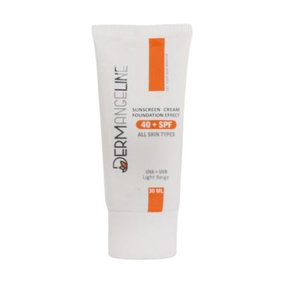 ضد آفتاب کرم پودری SPF40 درم انجلین مناسب انواع پوست 30 میلی لیتر