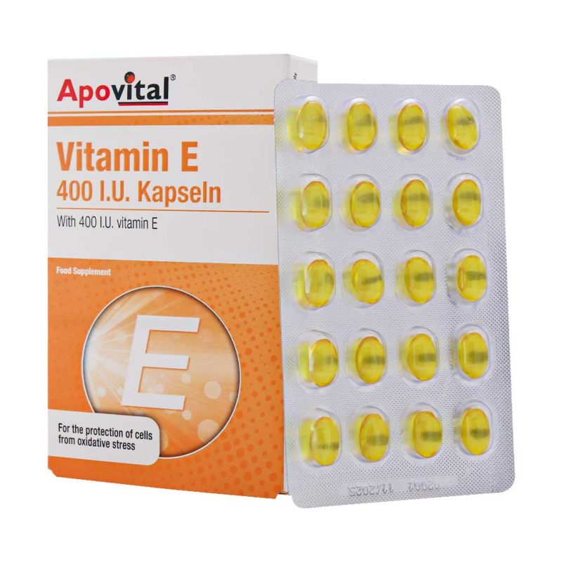 کپسول ژلاتینی نرم ویتامین E 400 واحد آپوویتال 40 عدد - تصویر 4